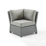 Crosley Furniture Patio Sectionals Gray/Gray Crosely Furniture - Bradenton Outdoor Wicker Sectional Corner Chair Include Color - KO70018XX-XX