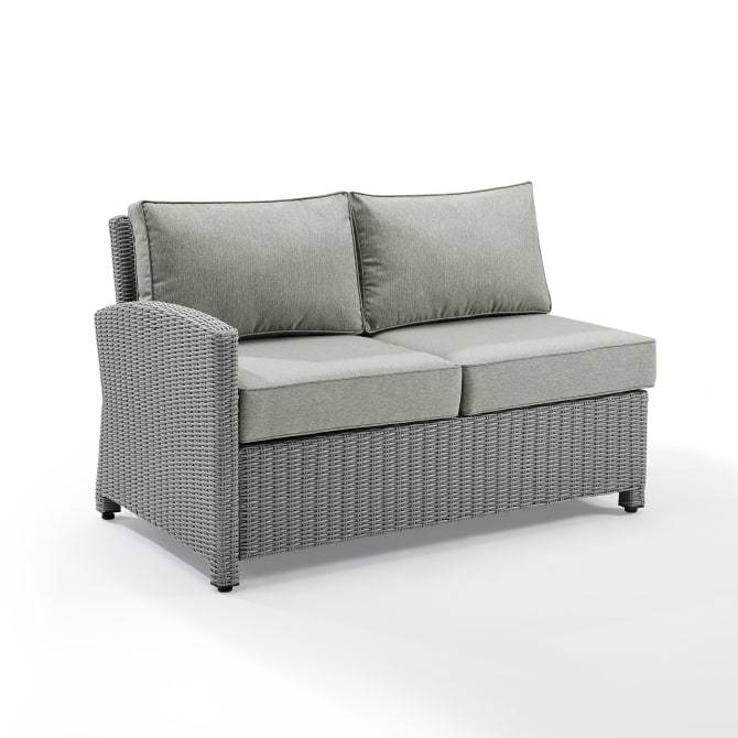 Crosley Furniture Patio Sectionals Gray/Gray Crosely Furniture - Bradenton Outdoor Wicker Sectional Left Side Loveseat Include Color - KO70016XX-XX