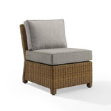 Crosley Furniture Patio Sectionals Gray/Weathered Brown Crosely Furniture - Bradenton Outdoor Wicker Sectional Center Chair Include Color - KO70017XX-XX