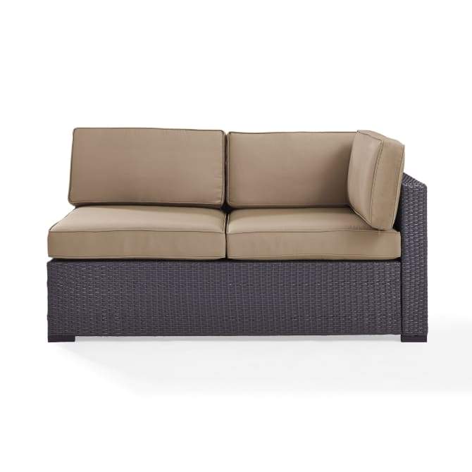 Crosley Furniture Patio Sectionals Mocha Crosely Furniture - Biscayne Outdoor Wicker Sectional Loveseat Include Color/Brown - KO70129BR-XX