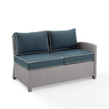 Crosley Furniture Patio Sectionals Navy/Gray Crosely Furniture - Bradenton Outdoor Wicker Sectional Right Side Loveseat Include Color - KO70015XX-XX