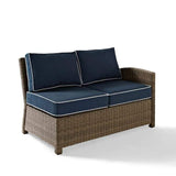 Crosley Furniture Patio Sectionals Navy/Weathered Brown Crosely Furniture - Bradenton Outdoor Wicker Sectional Right Side Loveseat Include Color - KO70015XX-XX