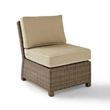 Crosley Furniture Patio Sectionals Sand/Weathered Brown Crosely Furniture - Bradenton Outdoor Wicker Sectional Center Chair Include Color - KO70017XX-XX