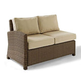 Crosley Furniture Patio Sectionals Sand/Weathered Brown Crosely Furniture - Bradenton Outdoor Wicker Sectional Left Side Loveseat Include Color - KO70016XX-XX