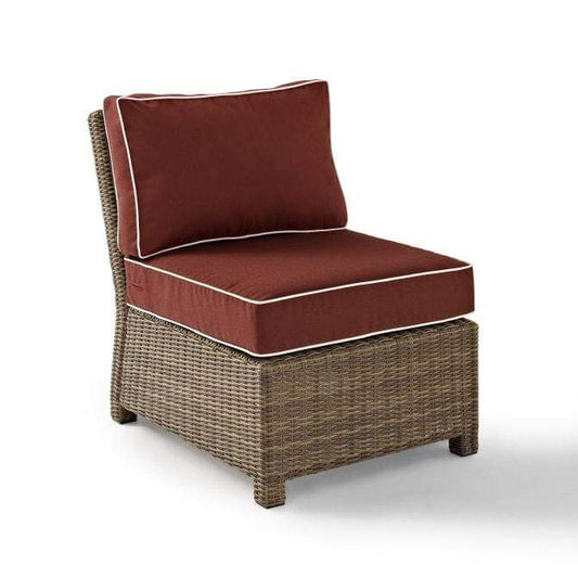 Crosley Furniture Patio Sectionals Sangria/Weathered Brown Crosely Furniture - Bradenton Outdoor Wicker Sectional Center Chair Include Color - KO70017XX-XX