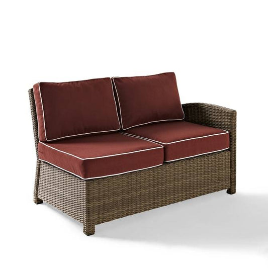 Crosley Furniture Patio Sectionals Sangria/Weathered Brown Crosely Furniture - Bradenton Outdoor Wicker Sectional Right Side Loveseat Include Color - KO70015XX-XX