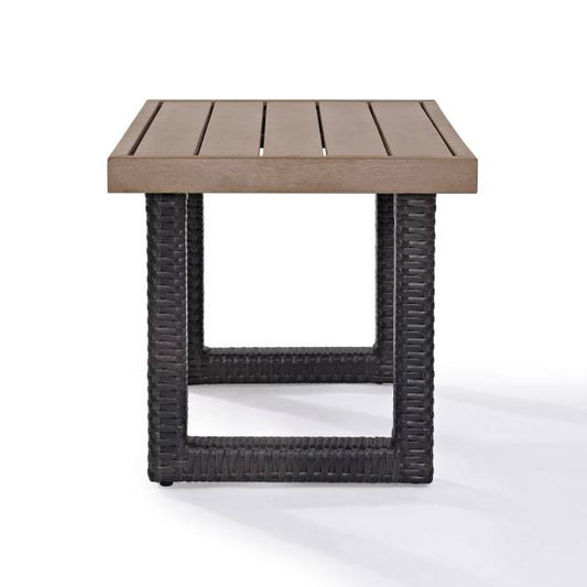 Crosley Furniture Patio Side Tables Crosely Furniture - Beaufort Outdoor Wicker Side Table Brown - CO7229-BR - Brown
