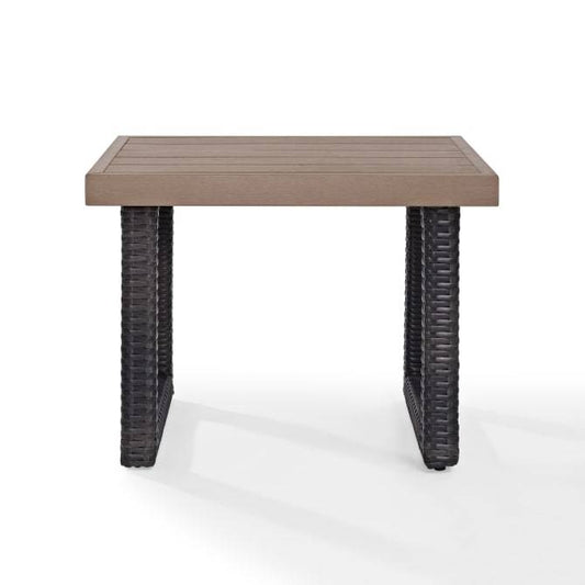 Crosley Furniture Patio Side Tables Crosely Furniture - Beaufort Outdoor Wicker Side Table Brown - CO7229-BR - Brown