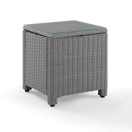 Crosley Furniture Patio Side Tables Gray Crosely Furniture - Bradenton Outdoor Wicker Rectangular Side Table Gray/Weathered Brown - CO7219-XX