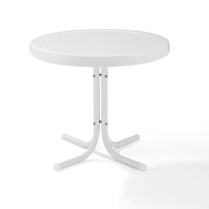 Crosley Furniture Patio Side Tables White Satin Crosely Furniture - Griffith Outdoor Metal Side Table - Include Color - CO1011A-XX