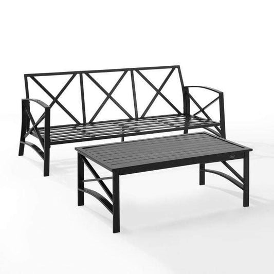 Crosley Furniture Patio Sofa Sets Crosely Furniture - Kaplan 2Pc Outdoor Sofa Set Include Color/Oil Rubbed Bronze - Sofa & Coffee Table - KO60029BZ-XX