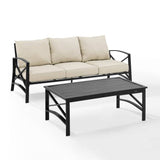 Crosley Furniture Patio Sofa Sets Oatmeal Crosely Furniture - Kaplan 2Pc Outdoor Sofa Set Include Color/Oil Rubbed Bronze - Sofa & Coffee Table - KO60029BZ-XX