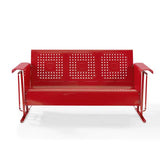 Crosley Furniture Patio Sofas Bright Red Gloss Crosely Furniture - Bates Outdoor Metal Sofa Glider Navy - CO1023-XX - Include Color