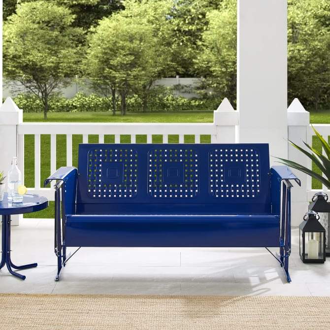 Crosley Furniture Patio Sofas Crosely Furniture - Bates Outdoor Metal Sofa Glider Navy - CO1023-XX - Include Color