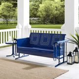 Crosley Furniture Patio Sofas Crosely Furniture - Bates Outdoor Metal Sofa Glider Navy - CO1023-XX - Include Color