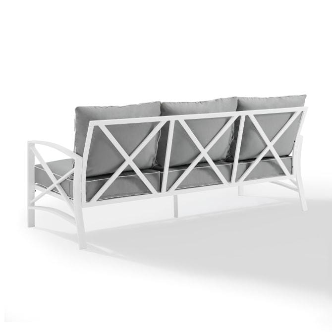 Crosley Furniture Patio Sofas Crosely Furniture - Kaplan Outdoor Metal Sofa Include Color/White - KO60027WH-XX