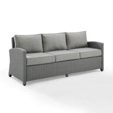 Crosley Furniture Patio Sofas Gray Crosely Furniture - Bradenton Outdoor Wicker Sofa Include Color/Gray - KO70049GY-XX