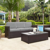 Crosley Furniture Patio Sofas Gray Crosely Furniture - Palm Harbor Outdoor Wicker Sofa Include Color/Brown - KO70048BR-XX