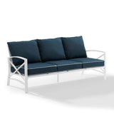 Crosley Furniture Patio Sofas Navy Crosely Furniture - Kaplan Outdoor Metal Sofa Include Color/White - KO60027WH-XX