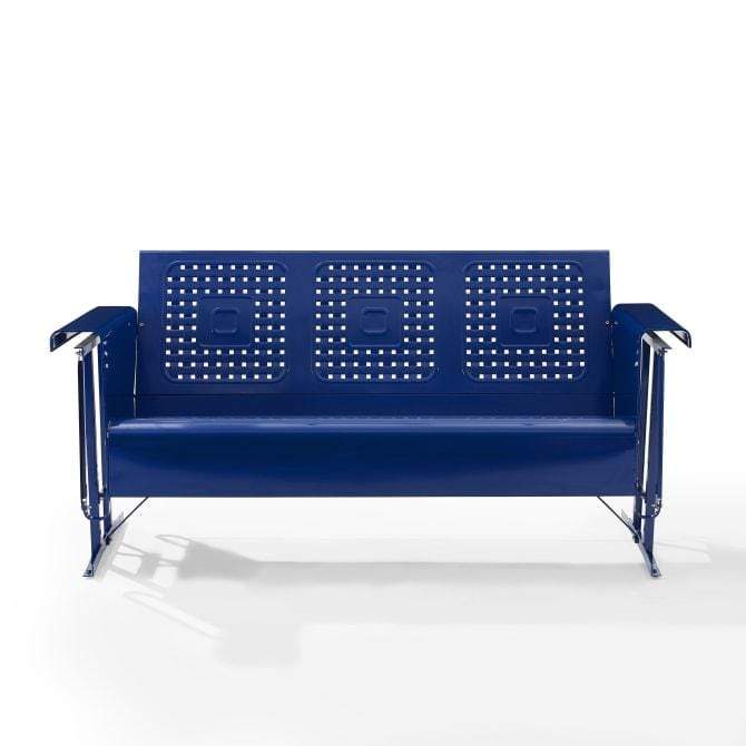 Crosley Furniture Patio Sofas Navy Gloss Crosely Furniture - Bates Outdoor Metal Sofa Glider Navy - CO1023-XX - Include Color