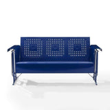 Crosley Furniture Patio Sofas Navy Gloss Crosely Furniture - Bates Outdoor Metal Sofa Glider Navy - CO1023-XX - Include Color