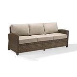 Crosley Furniture Patio Sofas Sand Crosely Furniture - Bradenton Outdoor Wicker Sofa Include Color/Weathered Brown - KO70049WB-XX