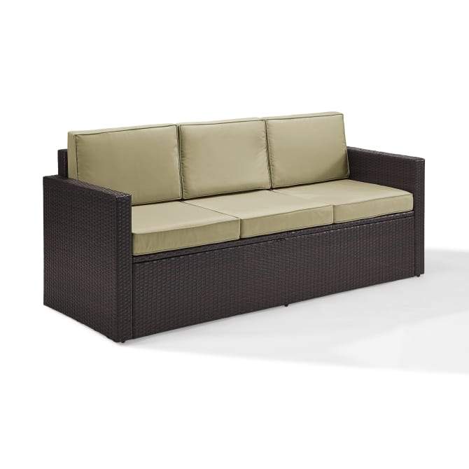 Crosley Furniture Patio Sofas Sand Crosely Furniture - Palm Harbor Outdoor Wicker Sofa Include Color/Brown - KO70048BR-XX