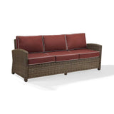 Crosley Furniture Patio Sofas Sangria Crosely Furniture - Bradenton Outdoor Wicker Sofa Include Color/Weathered Brown - KO70049WB-XX