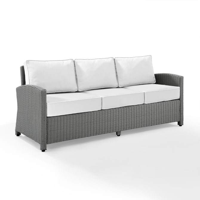 Crosley Furniture Patio Sofas White Crosely Furniture - Bradenton Outdoor Wicker Sofa Include Color/Gray - KO70049GY-XX