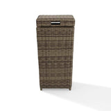 Crosley Furniture Patio Storage Crosely Furniture - Bradenton Outdoor Wicker Trash Can Weathered Brown - CO7306-WB - Weathered Brown