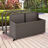 Crosley Furniture Patio Storage Crosely Furniture - Palm Harbor Outdoor Wicker Pool Storage Caddy Brown/Weathered Gray - CO7303-XX