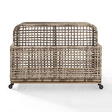 Crosley Furniture Patio Storage Crosely Furniture - Ridley Outdoor Wicker And Metal Pool Storage Caddy Distressed Gray/Brown - CO7308BR-GY - Distressed Gray