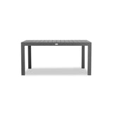 Harmonia Living - Classic Aluminum 6-Seater Rectangular Dining Table - Black | CSAL-BK-6RCDT