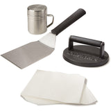 Cuisinart Grill - Smashed Burger Kit, Incl. Smasher, Flipper, Seasoning Shaker, Papers - CSBK-400