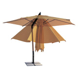 FIM - C09 Cantilever Umbrella Square canopy with 9.5' side lengths 9.5' | C-Series | Peppercorn Brown & Silver