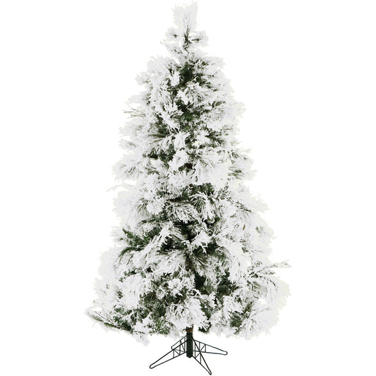 Christmas Time -  6.5-Ft. Frosted Fir Snowy Artificial Christmas Tree