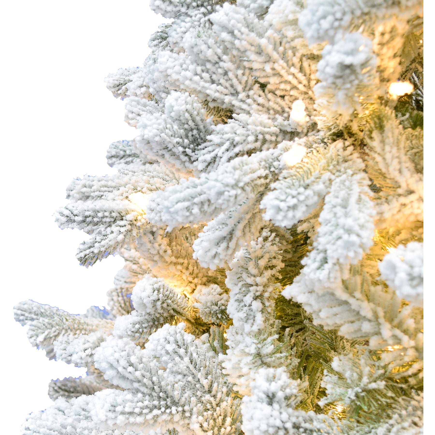 Christmas Time -  6.5-ft. Half Tree with Warm White LED Lighting