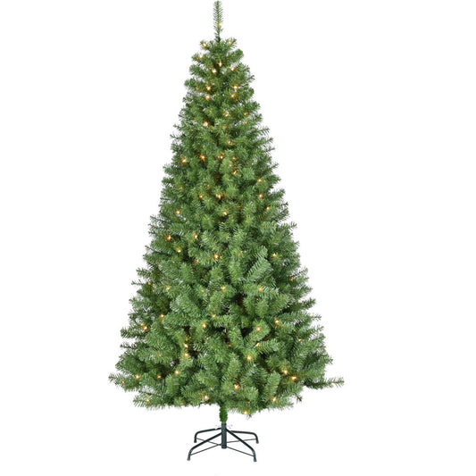 Christmas Time -  7.5 Ft. North Point Pine Christmas Tree with Warm White LED Lights