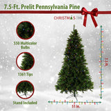 Christmas Time -  7.5-Ft. Pennsylvania Pine Artificial Christmas Tree with Multi-Color LED String Lighting and Holiday Soundtrack