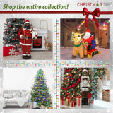 Christmas Time -  3-Ft. Red Berry Mixed Pine Artificial Tree with Battery-Operated Multi-Colored LED String Lights