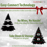 Christmas Time -  6.5-Ft Silverado Pine White Flocked Slim Christmas Tree with EZ Connect Warm White LED Lights