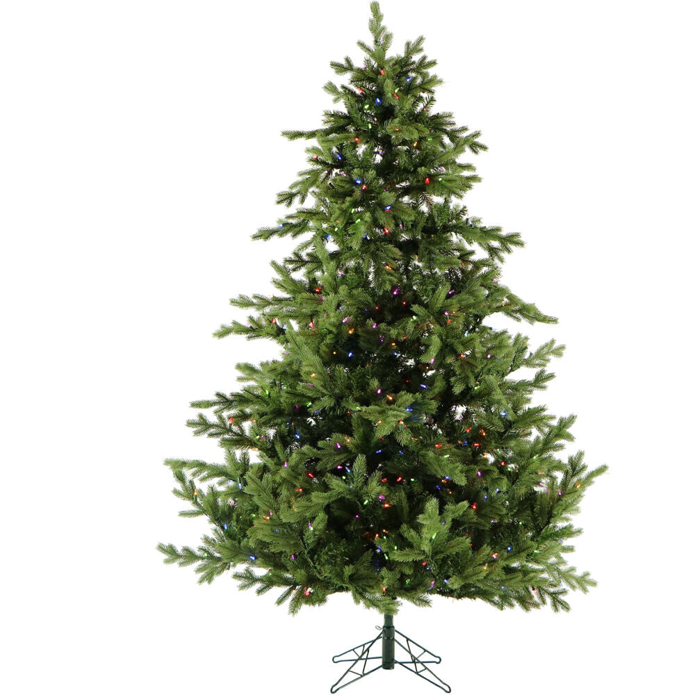 Christmas Time -  7.5-Ft. Virginia Fir Christmas Tree with Multi-Color LED String Lighting