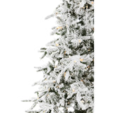 Christmas Time -  7.5-Ft. White Pine Snowy Artificial Christmas Tree with Clear Smart String Lighting