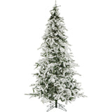 Christmas Time -  7.5-Ft. White Pine Snowy Artificial Christmas Tree with Clear Smart String Lighting