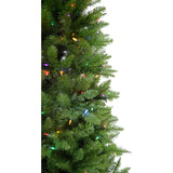 Christmas Time -  6.5-Ft Prelit Winter Wonderland Slim Green Christmas Tree with EZ Connect Multi Color LED Lights