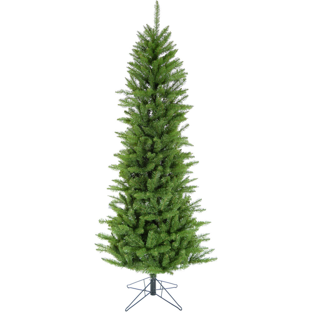 Christmas Time -  7.5-Ft Winter Wonderland Slim Green Christmas Tree with Metal Base