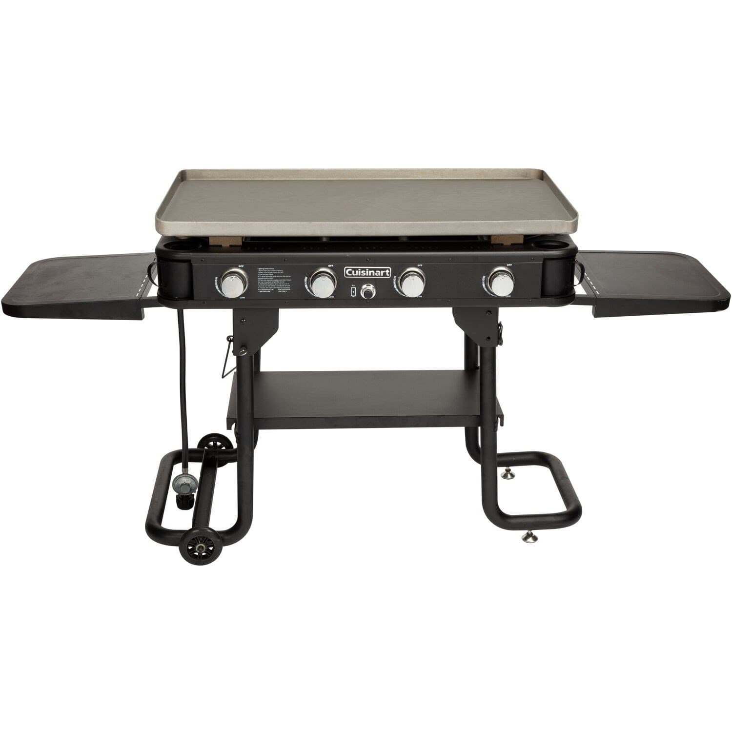 Cuisinart Gas Griddles Cuisinart  - 36" 4 Burner Gas Griddle, 760 sq inches, Removeable Side Tables - Black