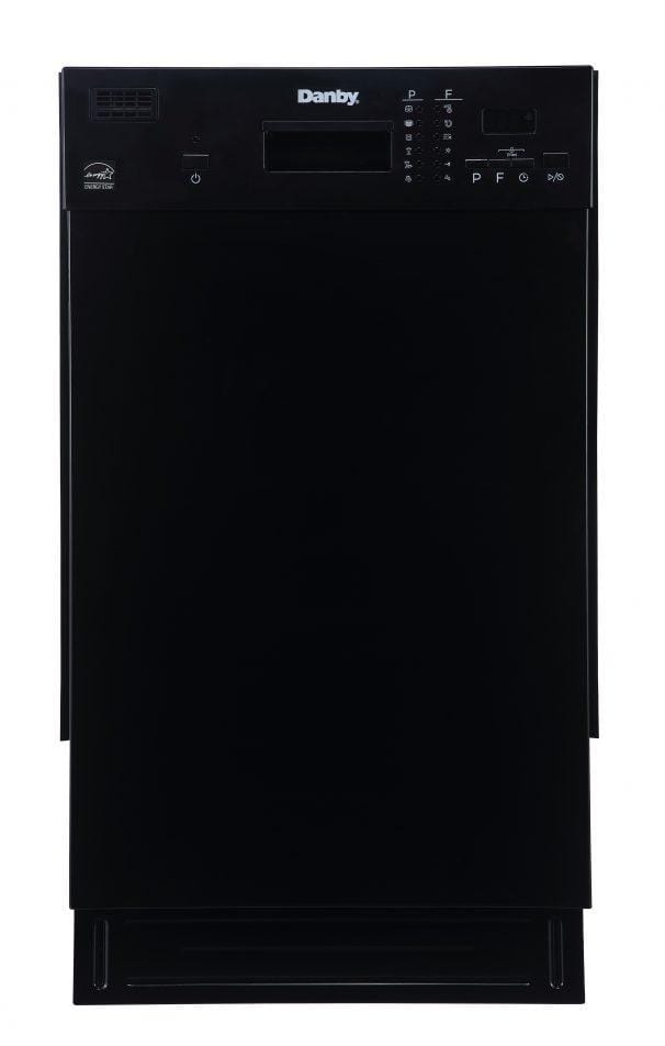 Danby Dishwasher Black Danby 18” Built-in Dishwasher with Front Controls (White/Black)