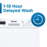 Danby Dishwasher Danby 18” Built-in Dishwasher with Front Controls (White/Black)