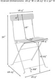 Crosley Furniture - Karlee 3 Pc Indoor/Outdoor Metal Bistro Set Navy - Bistro Table & 2 Chairs